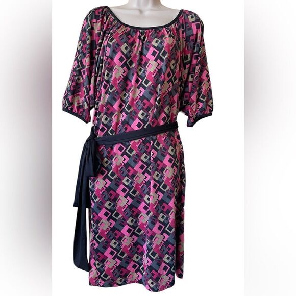 Jonathan Martin dress with a multicolor geometric pattern - Picture 3 of 5